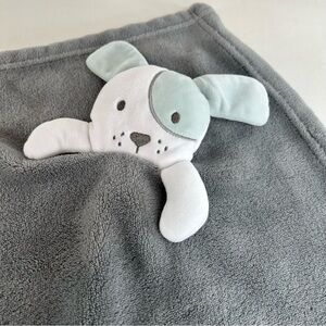 Kyle & Deena Green / Blue White Puppy Dog Gray Security Blanket Lovey 2021